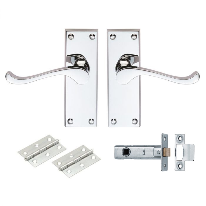 Victorian Scroll Latch Door Handle Pack